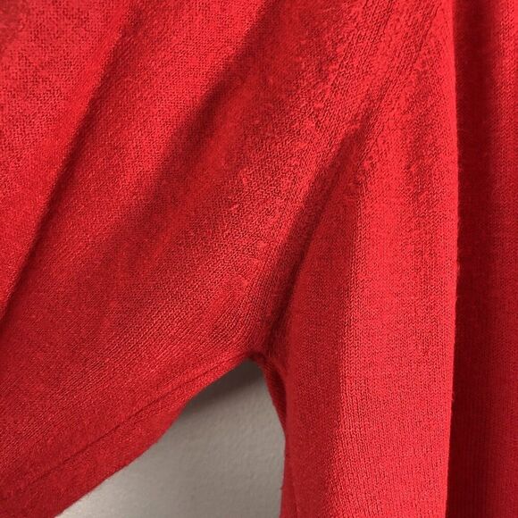 Designers Originals Womens‎ Size Large 40 Sweater Cherry Red Mock Neck 1/4 Zip - Picture 4 of 14